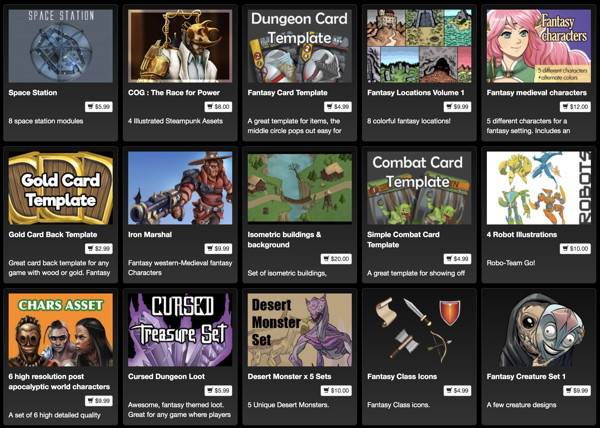 The Game Crafter - Game Design Asset Shop - Over 1700 Sets of Art for Tabletop Games