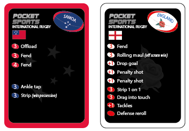 Pocket Sports Rugby International cards 