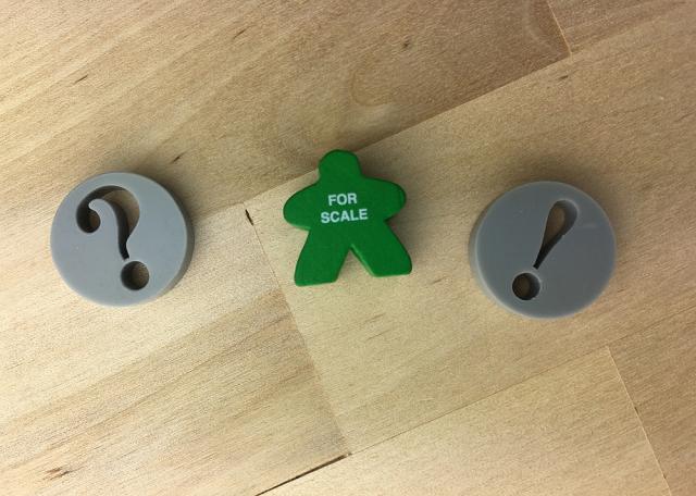 The Game Crafter - Board Game Pieces - Question Mark & Exclamation Mark Tokens