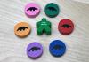 The Game Crafter - Board Game Pieces - Dinosaur Tokens