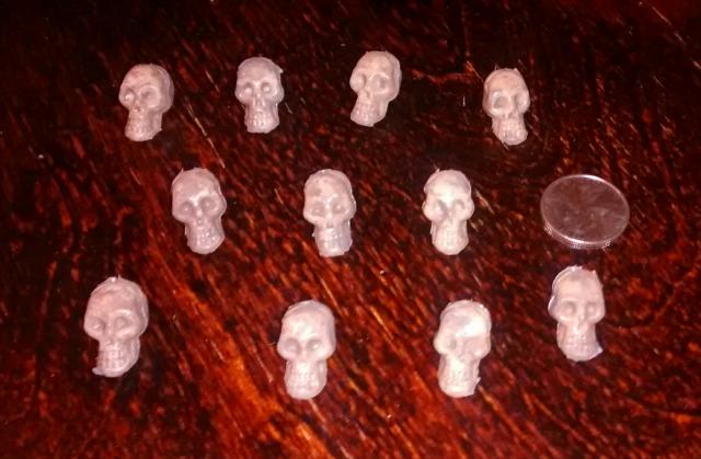 mini plastic skulls