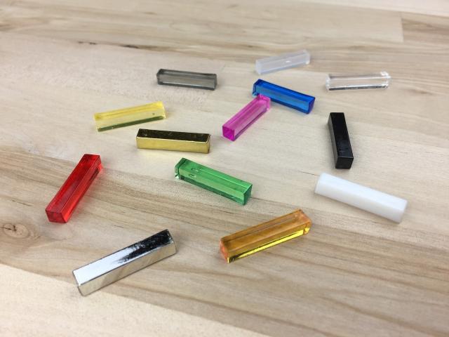 The Game Crafter - Board Game Pieces - Acrylic Sticks available in 13 different colors
