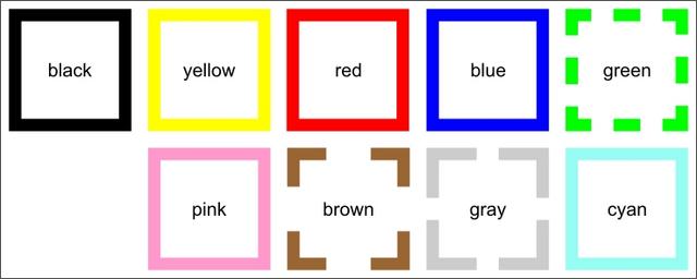 Images to be tested by a colour-blind