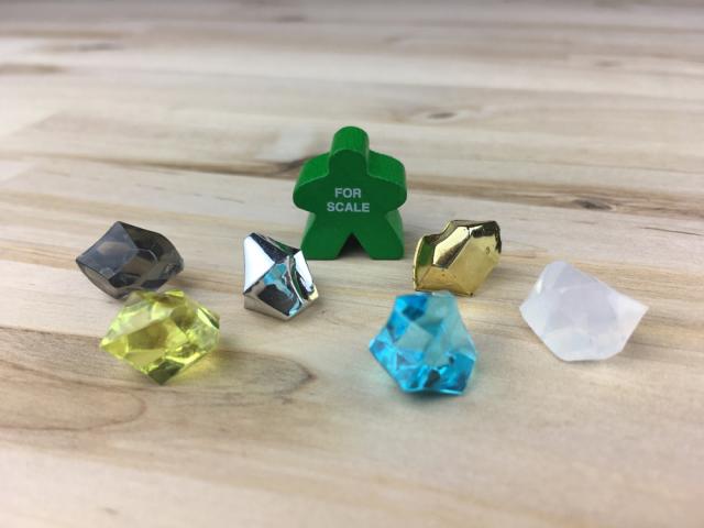 The Game Crafter - Board Game Pieces - Crystals - 6 New Colors Available; 15 Colors Total!
