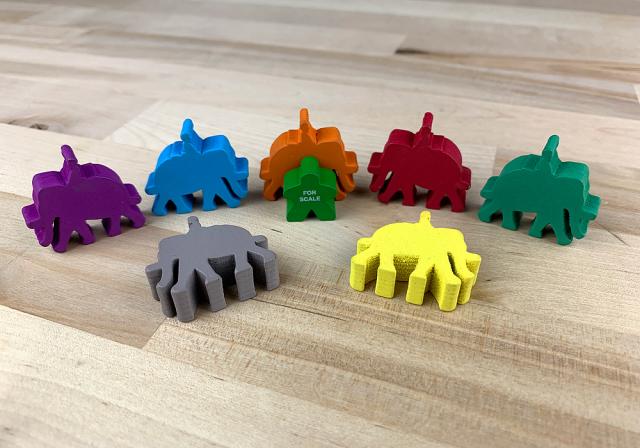 The Game Crafter - Board Game Pieces - Elephant with Rider