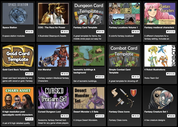 The Game Crafter - Game Design Asset Shop - Over 1000 Sets of Art for Board Games