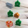 The Game Crafter - Board Game Pieces - I-Beam, Pumpkin, 13mm Transparent Orange D6