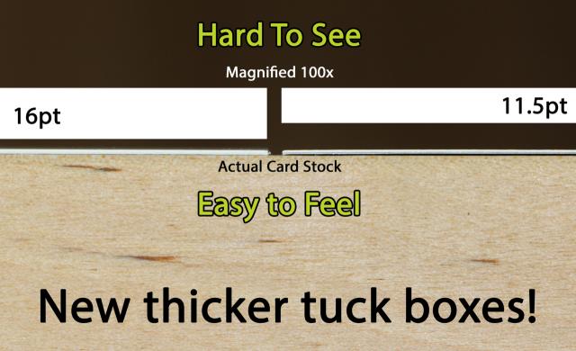 The Game Crafter - Tuck Boxes at The Game Crafter are now made of 16pt card stock!