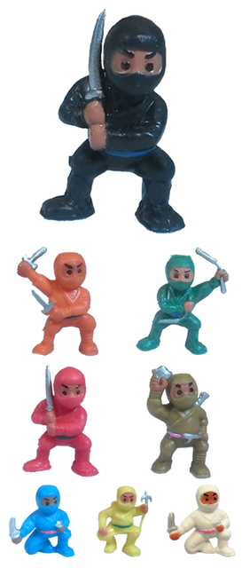 8 colors of Ninja game pieces parts pawns at The Game Crafter
