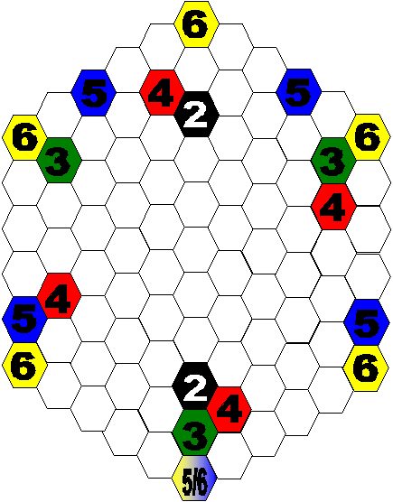 hex grid for 2-6 players