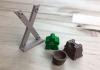 The Game Crafter - Board Game Pieces - Saltire & Headsman's Block & Basket