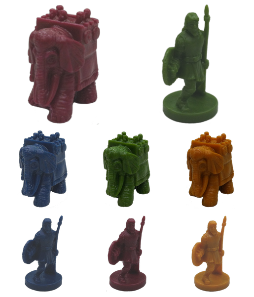 War Elephants and Warrior Game Parts