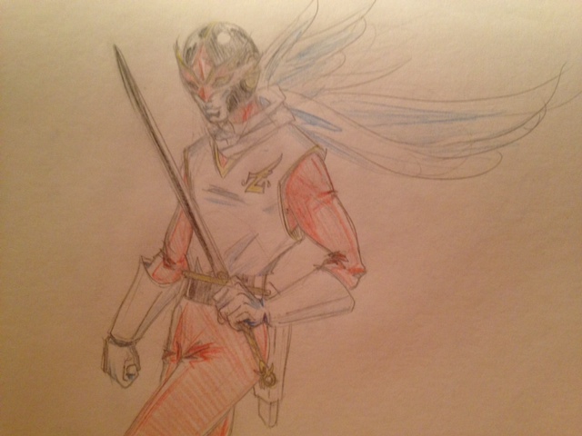 ZetaRanger character sketch, WingRed